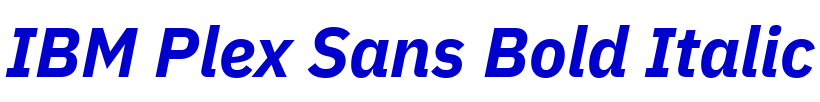 IBM Plex Sans Bold Italic लिपि